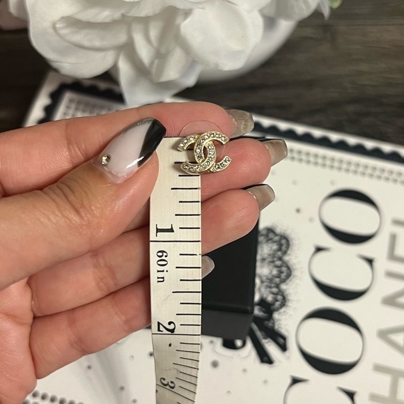 CHANEL Classic Mini CC Gold Stud Earrings - Picture 5 of 11